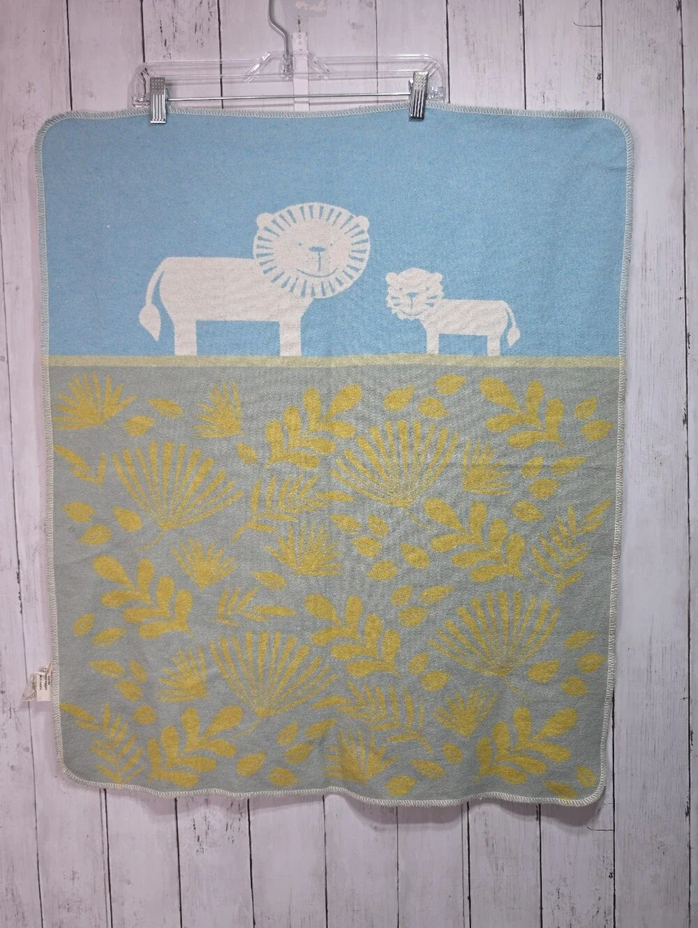 David Fussenegger Baby Blanket Throw Jungle Theme Cotton Blend Reversible.